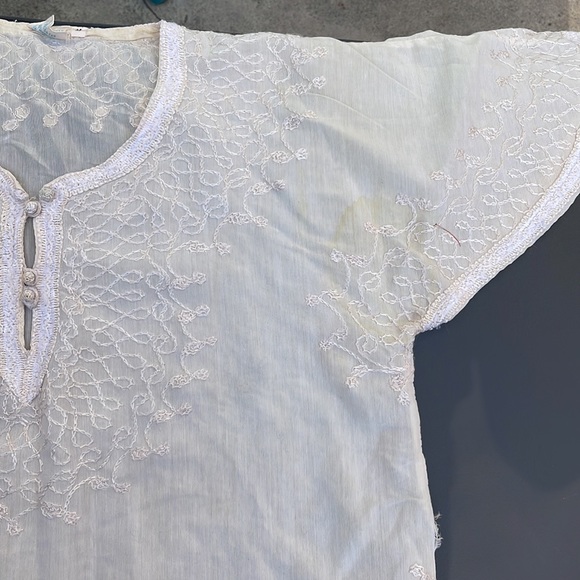 Vintage vanilla cream peasant blouse - Picture 12 of 15